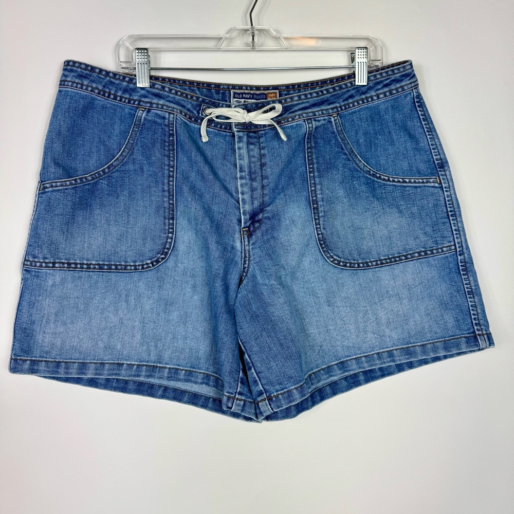 Old Navy Size 16 Vintage Denim Drawstring Jean Shorts
